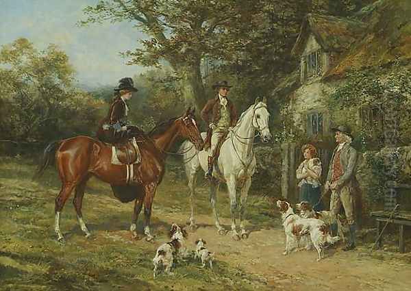 The Prized Puppy Oil Painting by Heywood Hardy