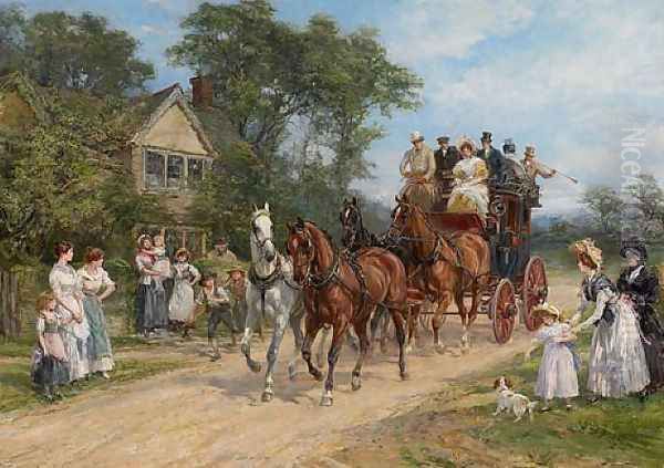 The Event of the Day Oil Painting by Heywood Hardy