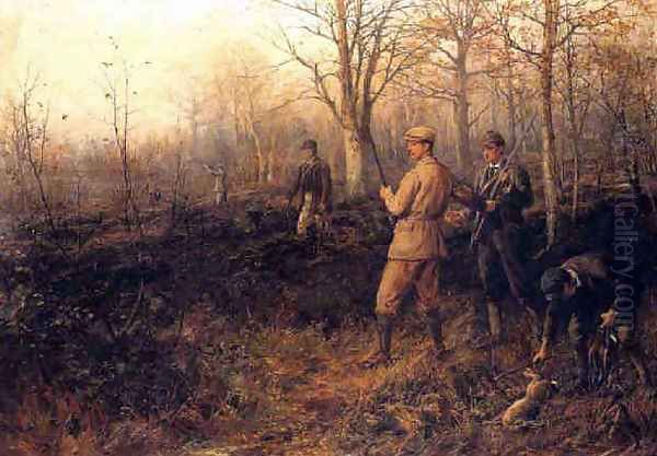 The shooting party Oil Painting by Heywood Hardy