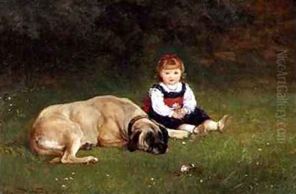 Best Friends Oil Painting by Heywood Hardy