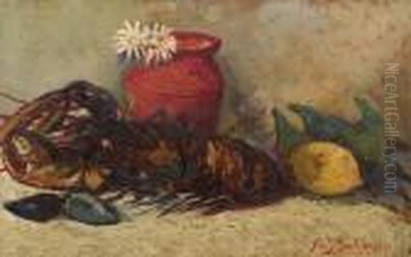 Natura Morta Oil Painting by Giovanni Bartolena