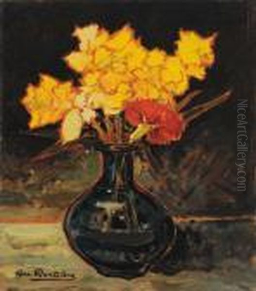 Fiori Oil Painting by Giovanni Bartolena