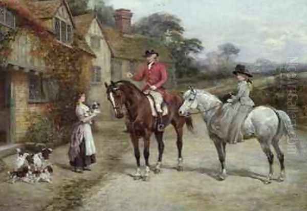 The first break in the family Oil Painting by Heywood Hardy