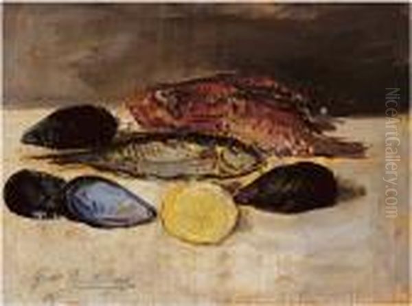 Natura Morta Oil Painting by Giovanni Bartolena