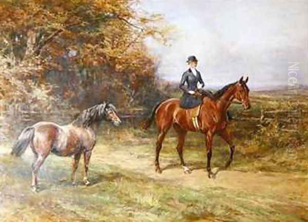 Lady Denman Oil Painting by Heywood Hardy