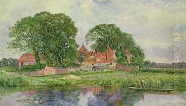 The Old Manor House Oil Painting by Heywood Hardy