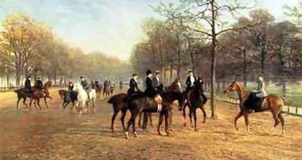 The Morning Ride Rotten Row Hyde Park Oil Painting by Heywood Hardy