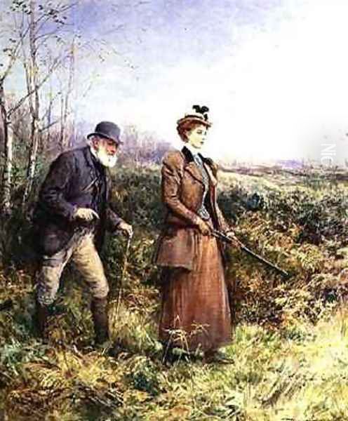 The Gun Shot Oil Painting by Heywood Hardy