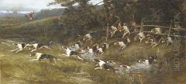 Hounds of the Tickham Hunt, Kent Oil Painting by Heywood Hardy