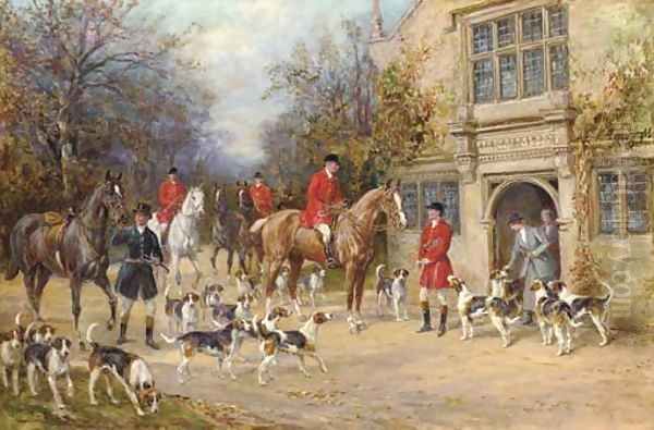 Before the hunt Oil Painting by Heywood Hardy