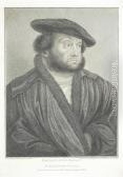 Portrait Of Hans Holbein Oil Painting by Francesco Bartolozzi