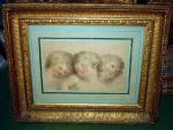 Study Of Three Putti Oil Painting by Francesco Bartolozzi