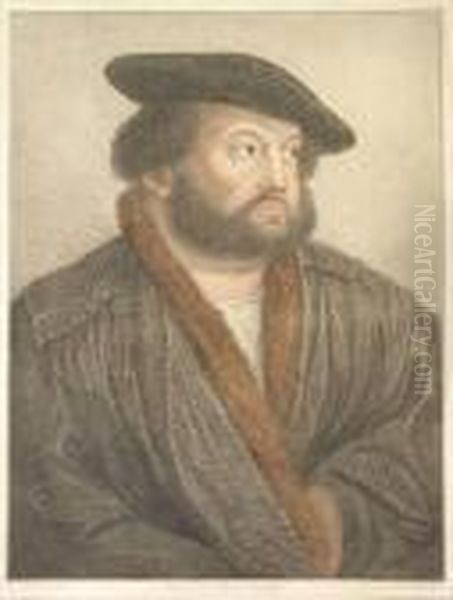 Portrait Of Han Holbein Oil Painting by Francesco Bartolozzi