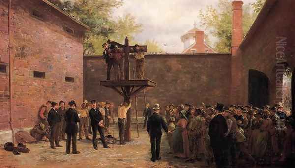 The Pillory and Whipping Post, New Castle, Delaware Oil Painting by Edward Lamson Henry