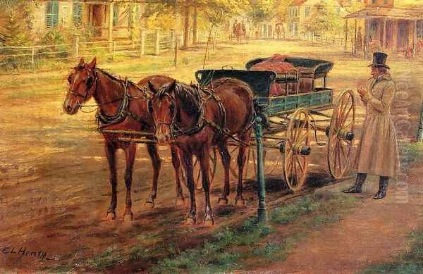 Horse and Buggy Oil Painting by Edward Lamson Henry