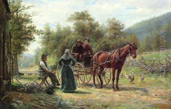 An Informal Call Oil Painting by Edward Lamson Henry