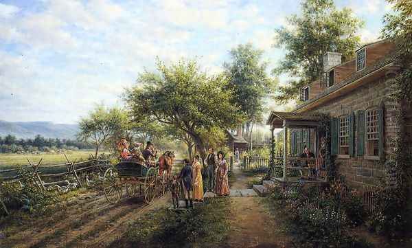 News of the War of 1812 Oil Painting by Edward Lamson Henry