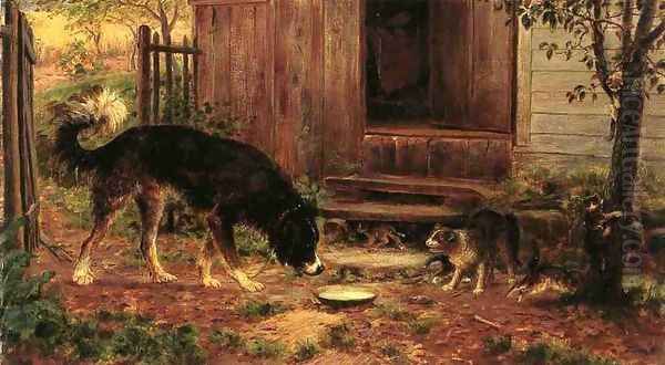 Old Enemies Oil Painting by Edward Lamson Henry