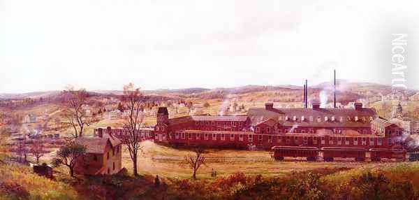 The Butler Hard Rubber Factory Oil Painting by Edward Lamson Henry