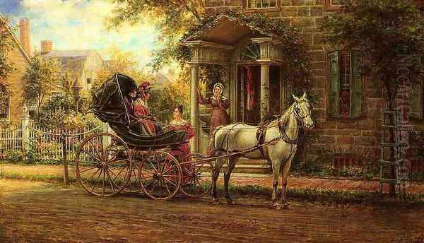 Stopping for a Chat Oil Painting by Edward Lamson Henry