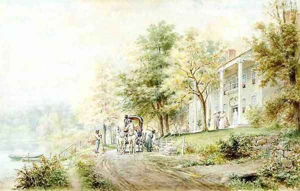 Visit to the Plantation Oil Painting by Edward Lamson Henry