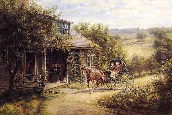 Unexpected Visitors Oil Painting by Edward Lamson Henry