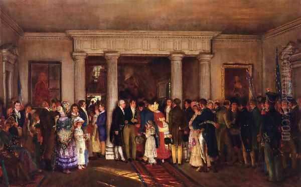 The Lafayette Reception Oil Painting by Edward Lamson Henry