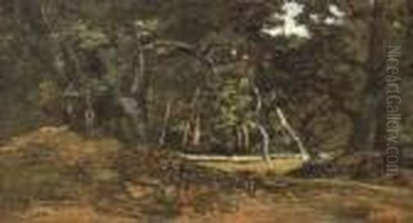 Un Sous-bois Oil Painting by Antoine-louis Barye