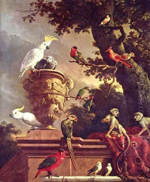 The Menagerie 2 Oil Painting by Melchior de Hondecoeter