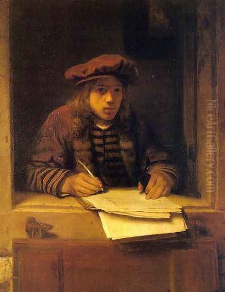 Self-Portrait Oil Painting by Samuel Van Hoogstraten