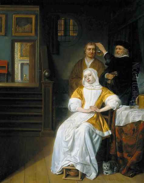 The Anaemic Lady Oil Painting by Samuel Van Hoogstraten