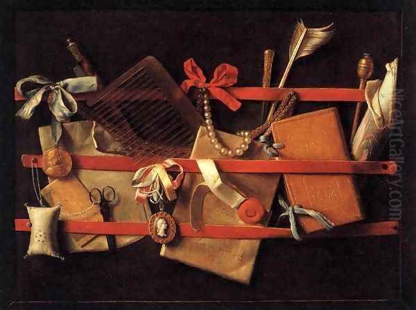 Tromp-l'oeil Still-Life Oil Painting by Samuel Van Hoogstraten