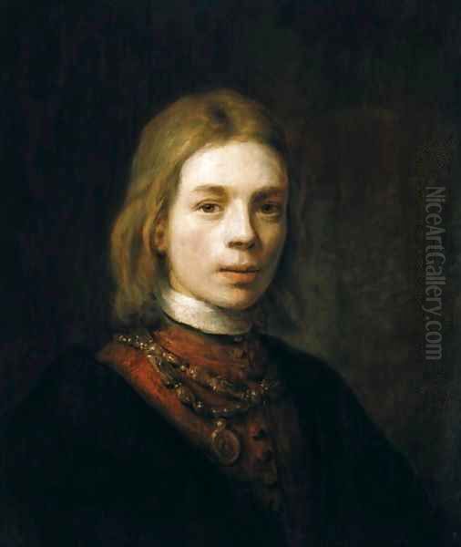 Self Portrait 1645 Oil Painting by Samuel Van Hoogstraten