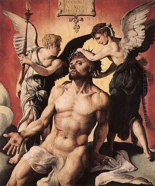 Man of Sorrows 1532 Oil Painting by Maerten van Heemskerck