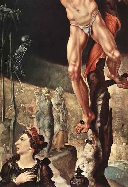 Crucifixion (detail) 1545-50 Oil Painting by Maerten van Heemskerck