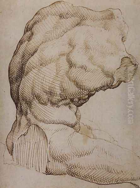 The Belvedere Torso 1532-37 Oil Painting by Maerten van Heemskerck