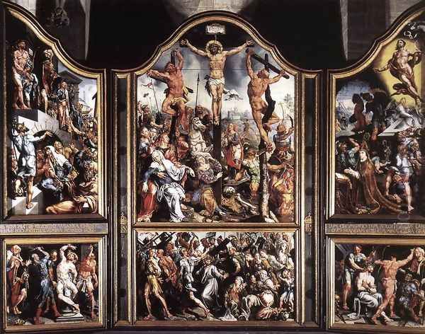 Triptych Oil Painting by Maerten van Heemskerck