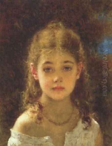 Mignon Oil Painting by Alexei Alexeivich Harlamoff