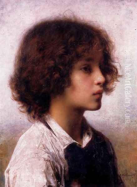 Faraway Thoughts Oil Painting by Alexei Alexeivich Harlamoff