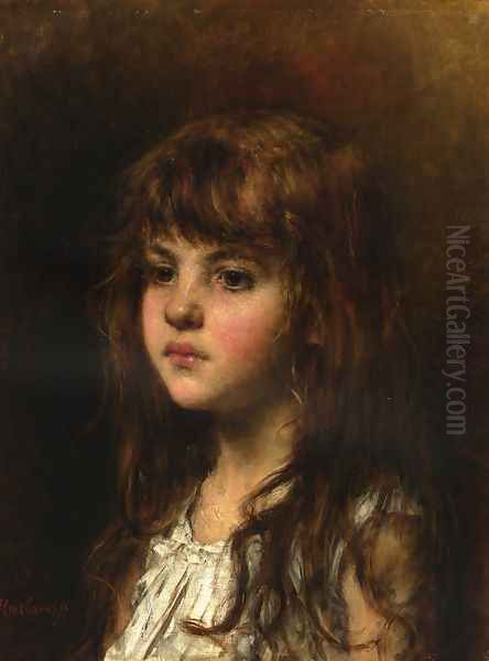 Sonia Oil Painting by Alexei Alexeivich Harlamoff