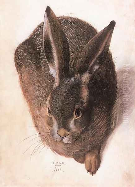 Hare Oil Painting by Hans Hoffmann