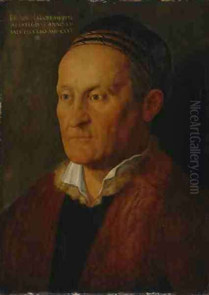 Portrait of Nuremberger Patrician Jacob Muffel Oil Painting by Hans Hoffmann