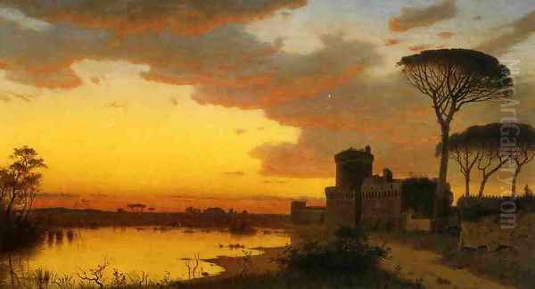 Castle at Ostia, Lazio, Italy Oil Painting by William Stanley Haseltine