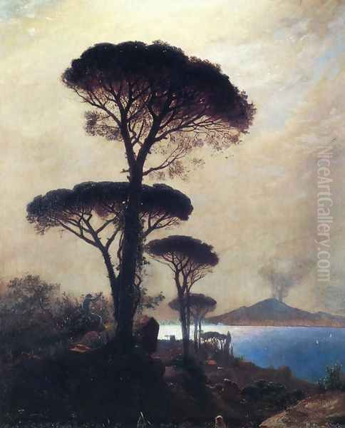 The Bay of Naples Oil Painting by William Stanley Haseltine