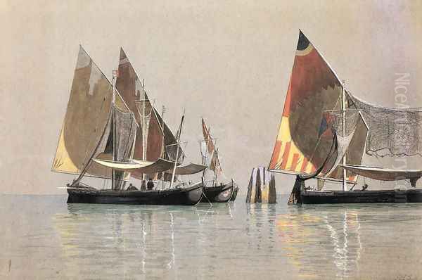 Italian Boats, Venice by William Stanley Haseltine