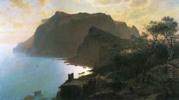 The Sea from Capri Oil Painting by William Stanley Haseltine