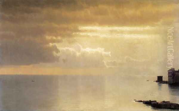 A Calm Sea, Mentone Oil Painting by William Stanley Haseltine