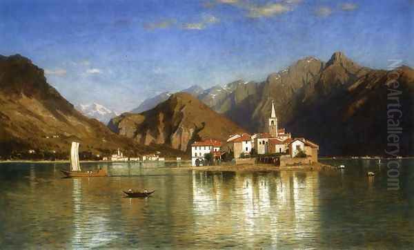 Lago Maggiore Oil Painting by William Stanley Haseltine