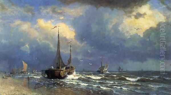 Dutch Coast Oil Painting by William Stanley Haseltine