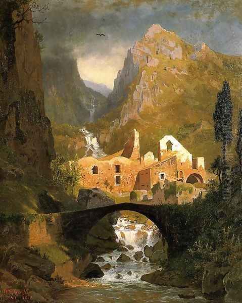 Valle dei Molini - Amalfi Oil Painting by William Stanley Haseltine